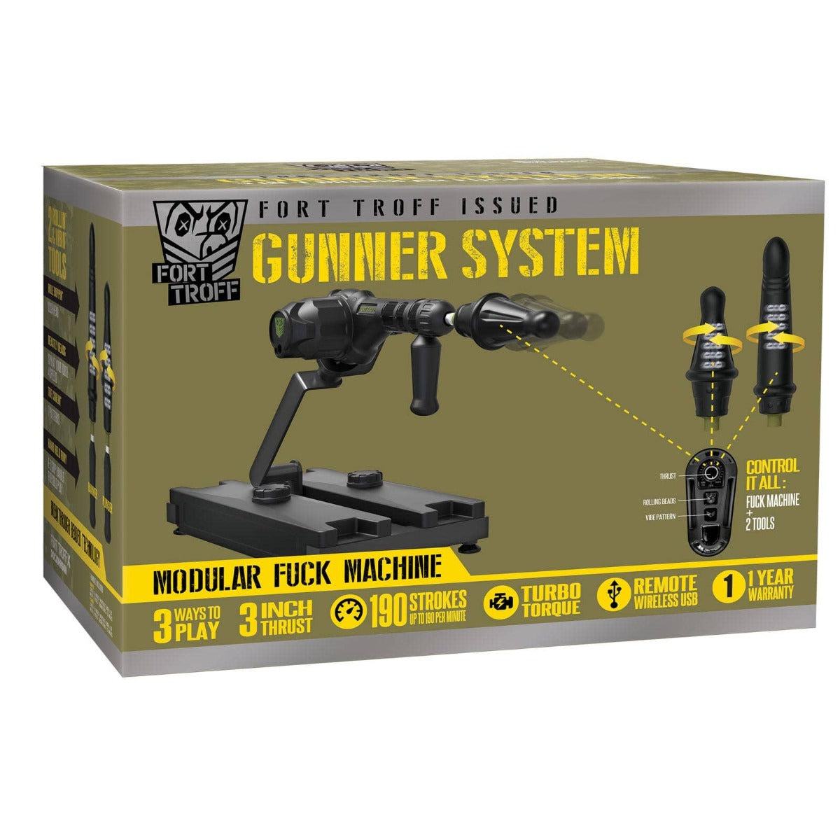Fort Troff Gunner 3 in 1 Sex Machine (8161143881967)