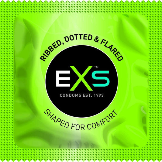 EXS Ribbed and Dotted Condoms 12pk (8085954232559)