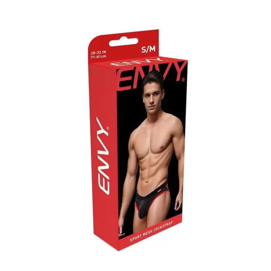 Envy Sport Mesh Jock Black packaging