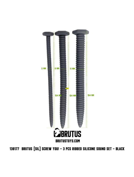 Brutus Screw You! Ribbed Silicone Sound Set 3 Pieces