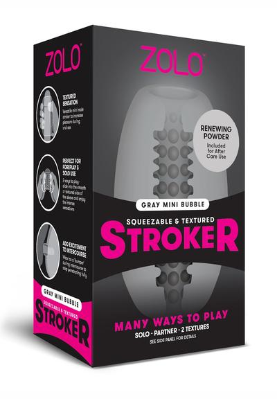 Zolo Mini Double Dome Squeezable Stroker Grey (8124260778223)