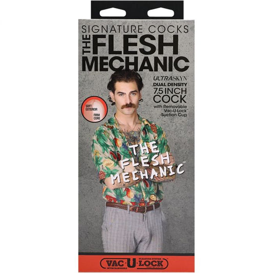 Signature Cocks The Flesh Mechanic Ultraskyn Dildo with Removable Vac-U-Lock Suction Cup 8.5"