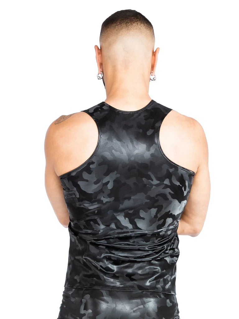 Honour VynX Round Neck Camo Print Vest Top