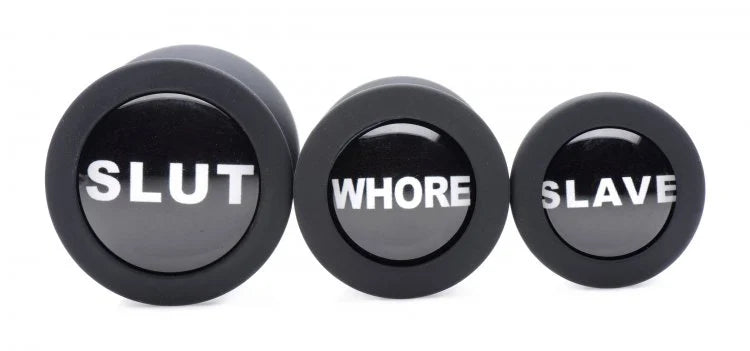 Master Series Dirty Words Anal Plug Set