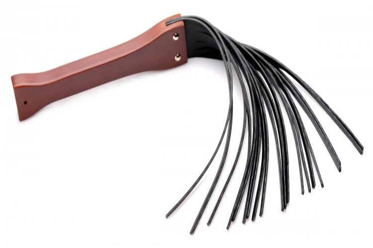Master Series Master Lasher Wooden Strand Flogger side view