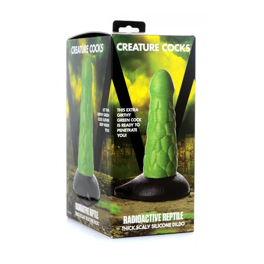 Creature Cocks Radioactive Reptile Thick Scaly Silicone Dildo (8158783209711)