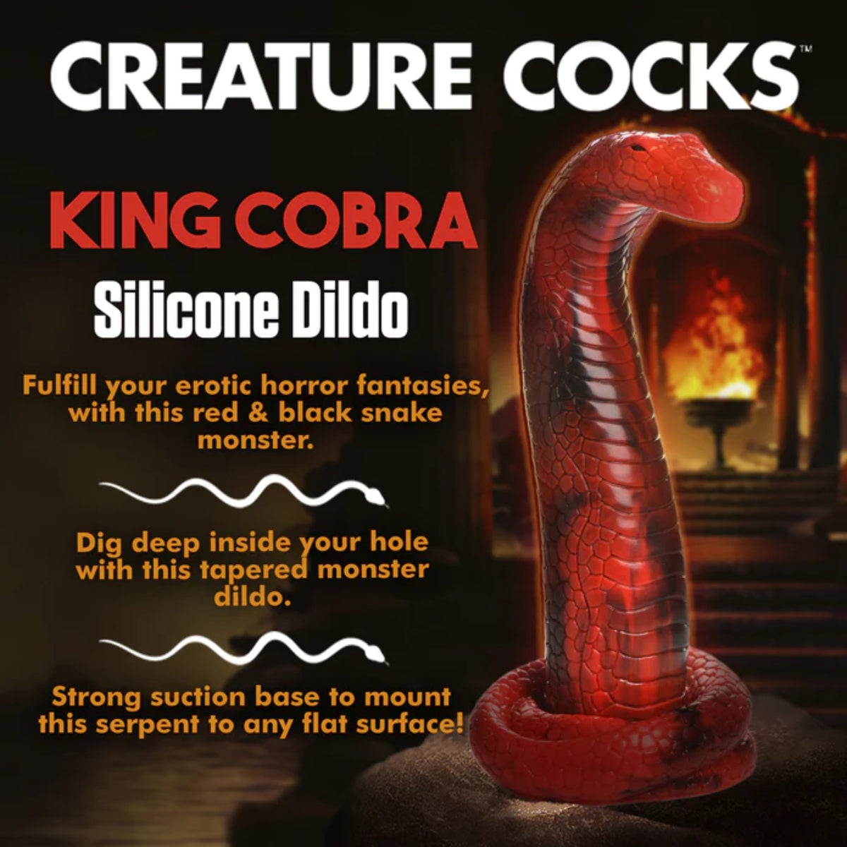 Copy of Creature Cocks King Cobra Silicone Dong Dildo 8.5" (8274254790895)