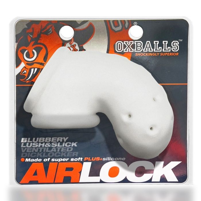 Oxballs Airlock Air-Lite Vented Chastity Cock Cage White Ice (8133018255599)