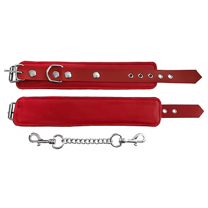 Rouge Vegan Fetish Play Wrist Cuffs Black or Red