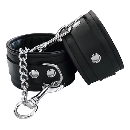 Rouge Fetish Play Ankle Cuffs Vegan Black