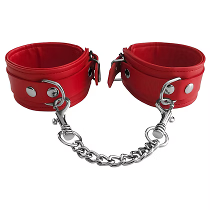 Rouge Vegan Fetish Play Wrist Cuffs Black or Red