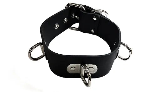 Rouge Rubber Collar with 3 D-Rings