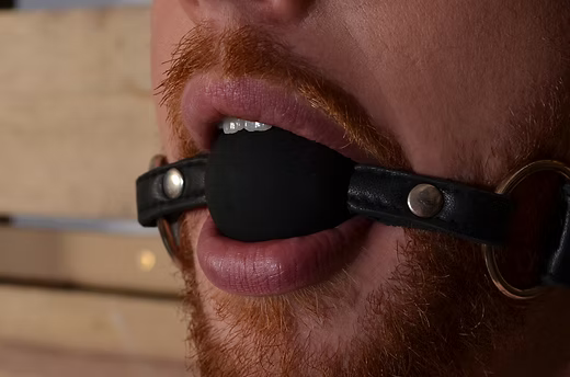 Rouge Fetish Play Ball Gag Vegan Black