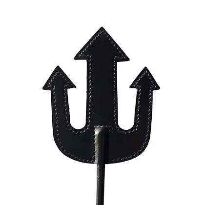Rouge Leather Devil Riding Crop Black tip.