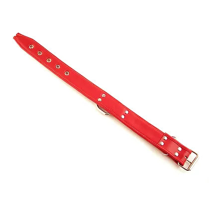 Rouge Leather Studded Collar Red