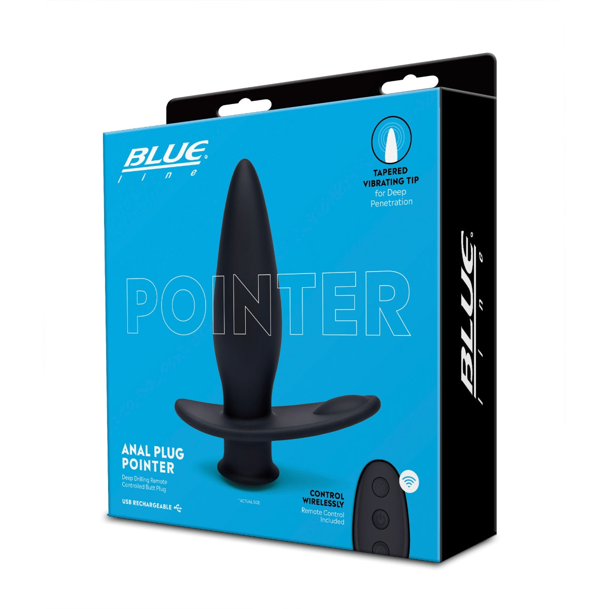 Blueline Pointer Deep Drilling Remote Controlled Butt Plug (8253049012463)