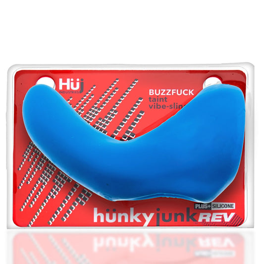 Buzzfuck Sling with Taint Vibe Vibrating Cock Ring Teal Ice (8075343462639)