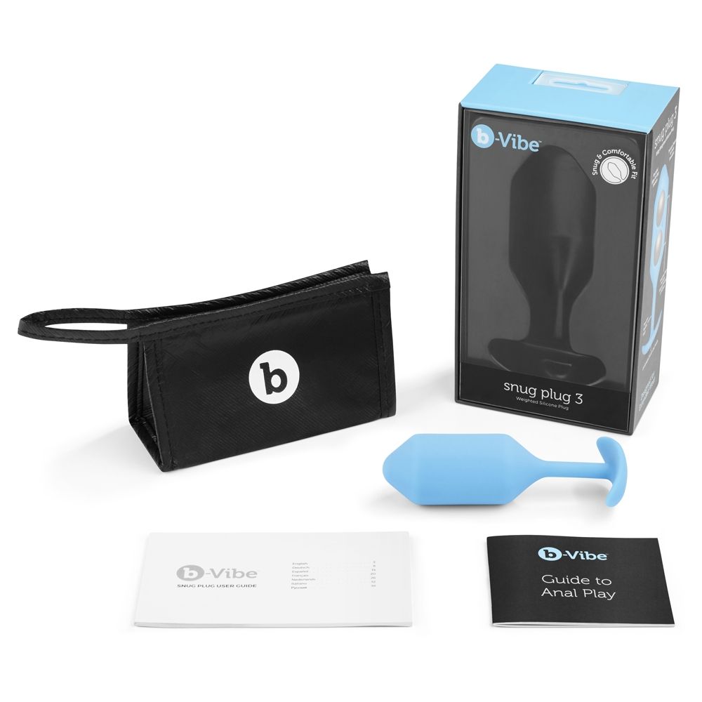 b-Vibe Snug Plug 3 Vibrating Butt Plug Teal (8182544335087)