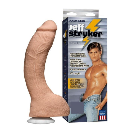 Doc Johnson Jeff Stryker Realistic Dildo with Vac-u-Lock Suction Cup 10"