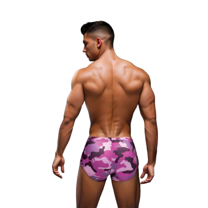Envy Camo Trunks with Dog Tag Navy Pink