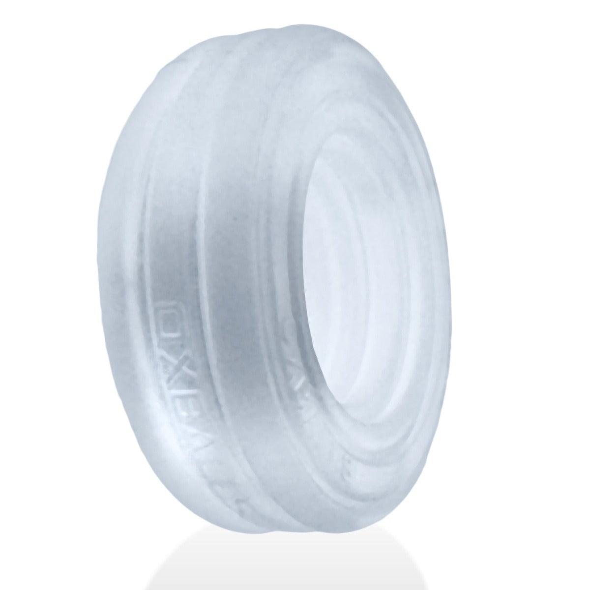 Hünkyjunk Roto Grooved Gripper Cock Ring Clear Steam side view
