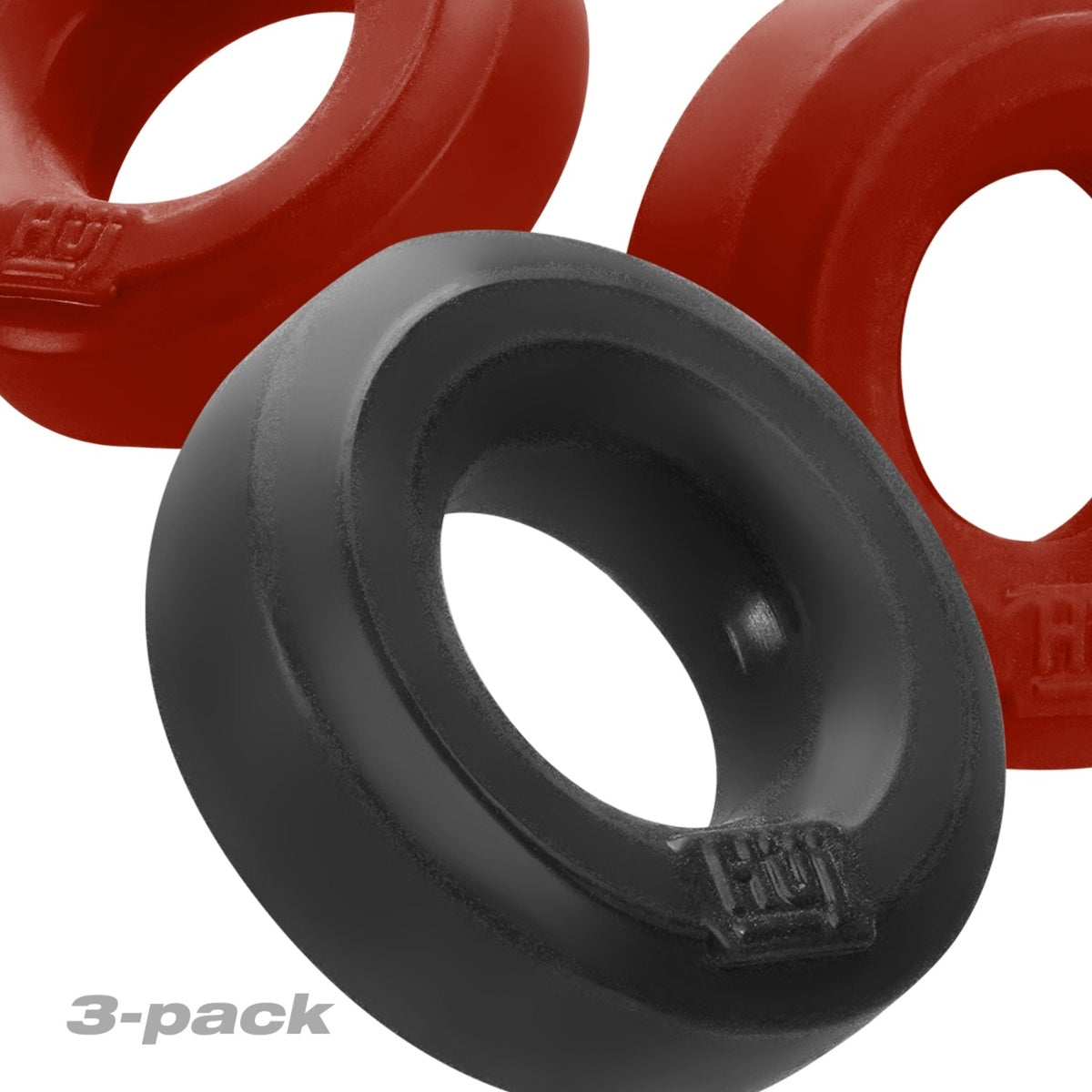 Hunkyjunk HUJ C-Ring 3 Pack Cock Ring Cherry Tar Ice (8251403829487)