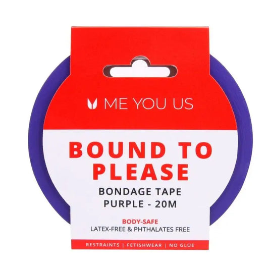 Me You Us Bound to Please Bondage Tape Purple 20m front packaging