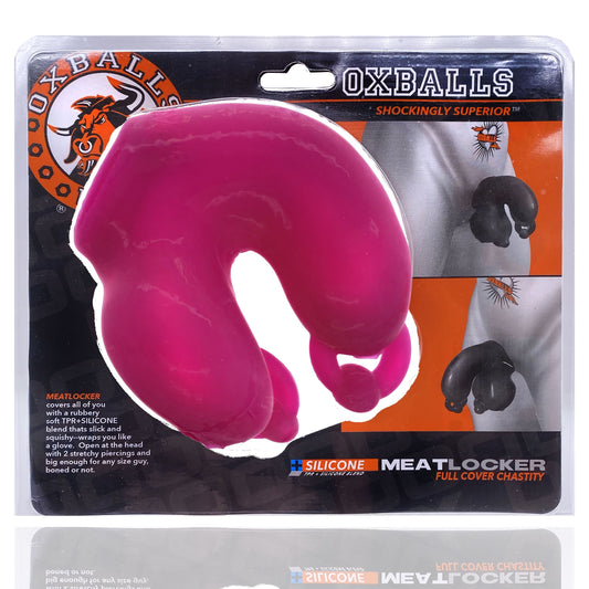 Oxballs Meatlocker Full Cover Chastity Sheath Hot Pink Ice