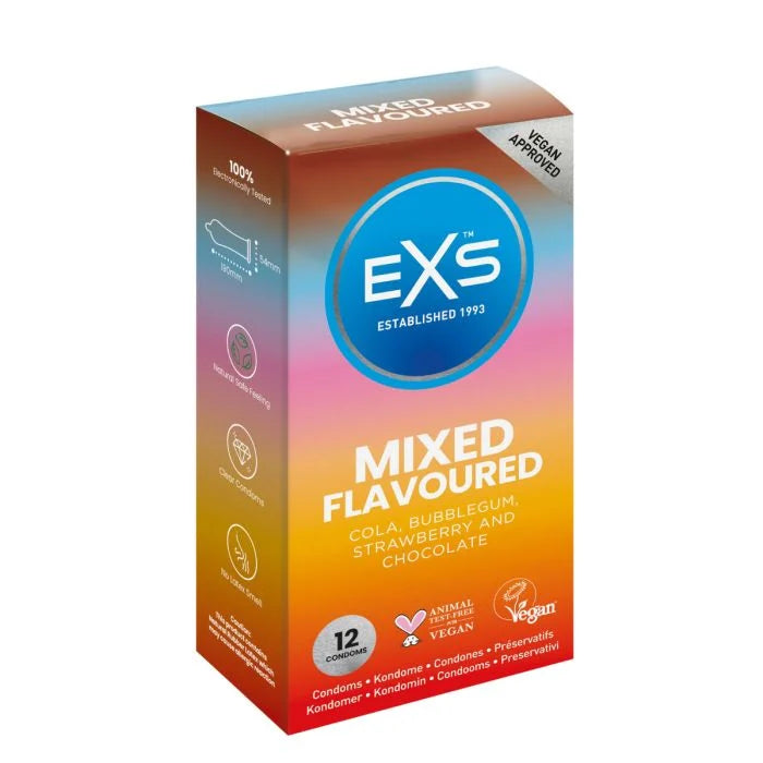 EXS Mixed Flavour Condoms 12 Pack