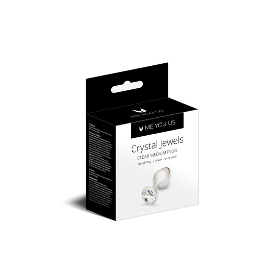 Me You Us Crystal Jewels Butt Plug Clear Medium (8232942076143)