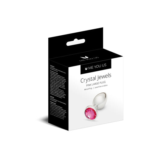 Me You Us Crystal Jewels Butt Plug Pink Large (8232946368751)