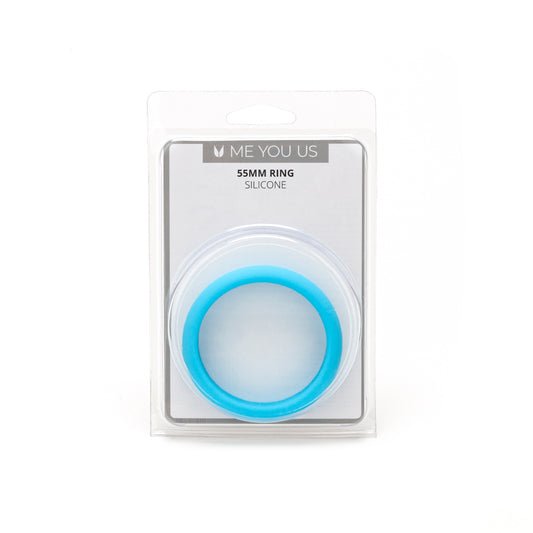 Me You Us Silicone Cock Ring Light Blue 55mm