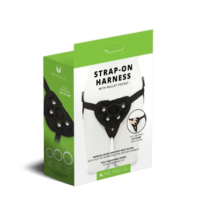 Me You Us Strap-On Harness rear and side packaging