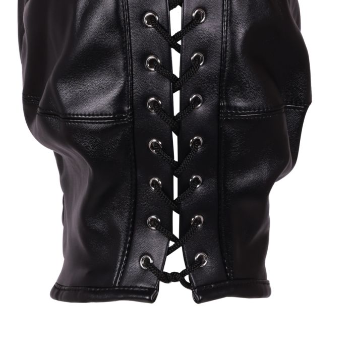 Ouch Xtreme Lace Up Mask with Blonde Ponytail