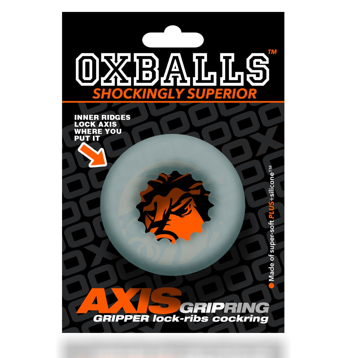 Axis Rib Griphold Cockring Clear Ice (8070346440943)