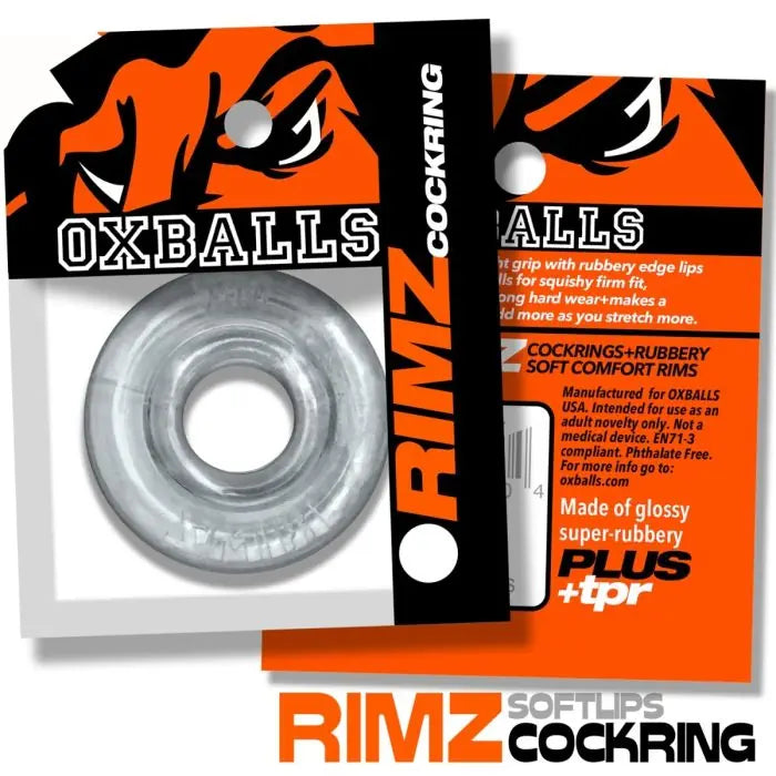Oxballs RIMZ Cock Ring Clear packaging