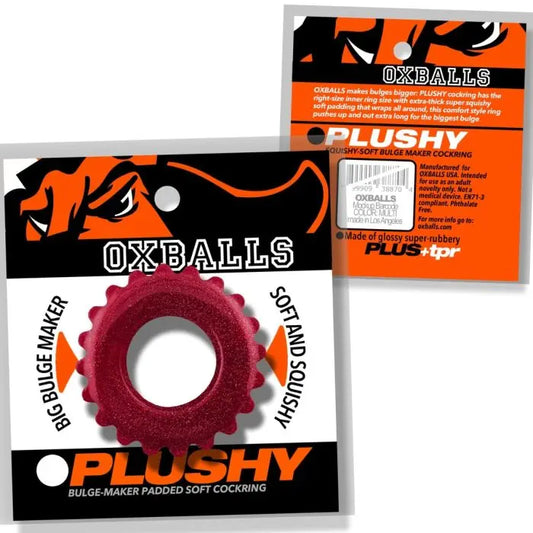 Oxballs PLUSHY Cock Ring Cherry Lips packaging