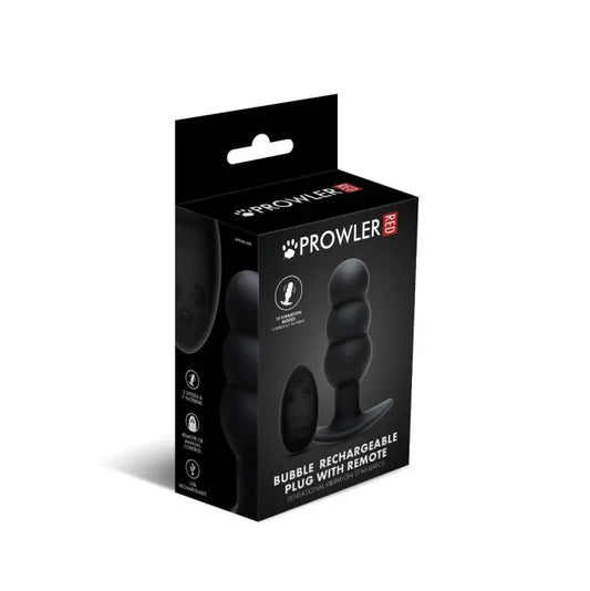 Prowler RED Bubble Rechargeable Plug with Remote front and side packaging