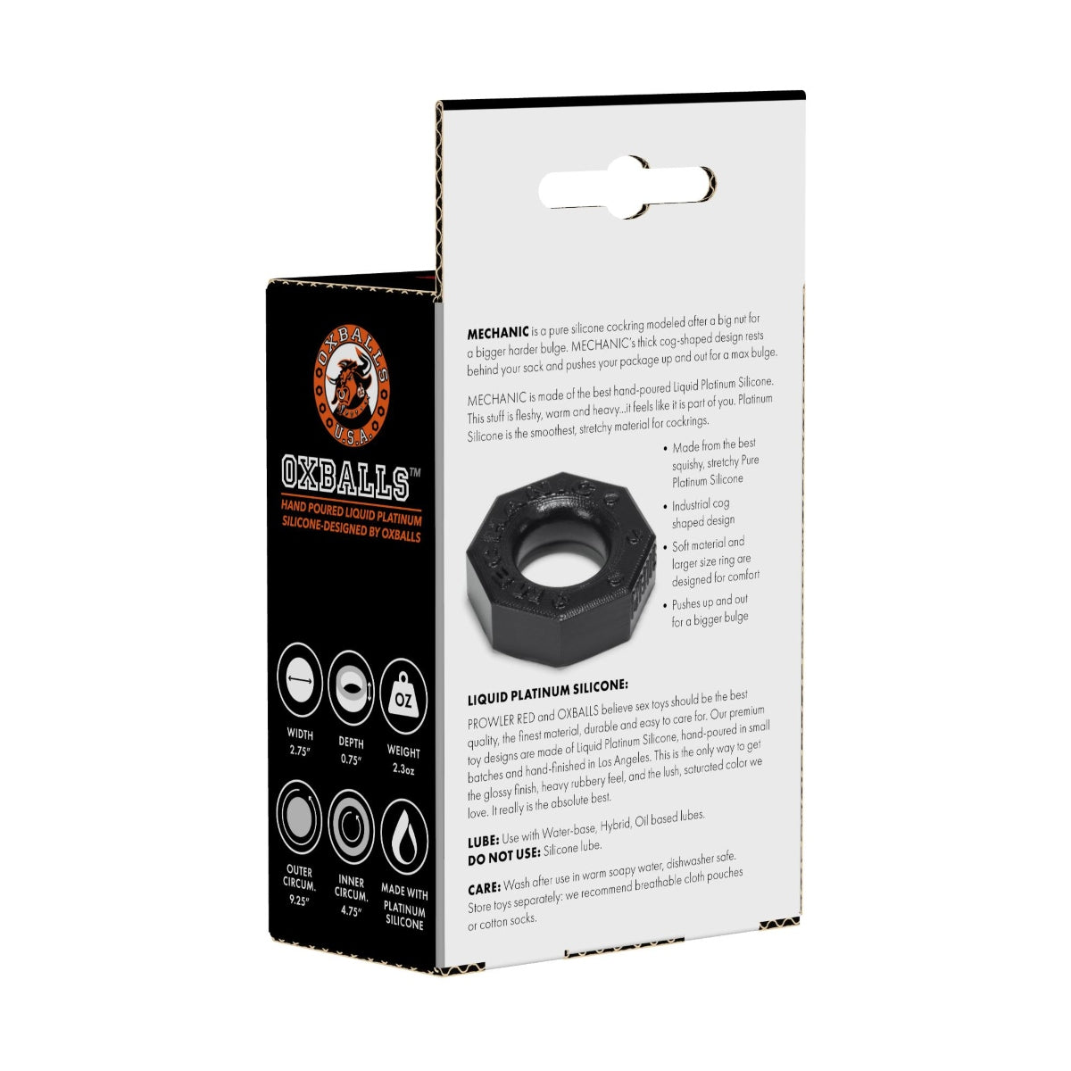 Copy of Prowler RED Grip Cock Ring by Oxballs Black (8070257344751)