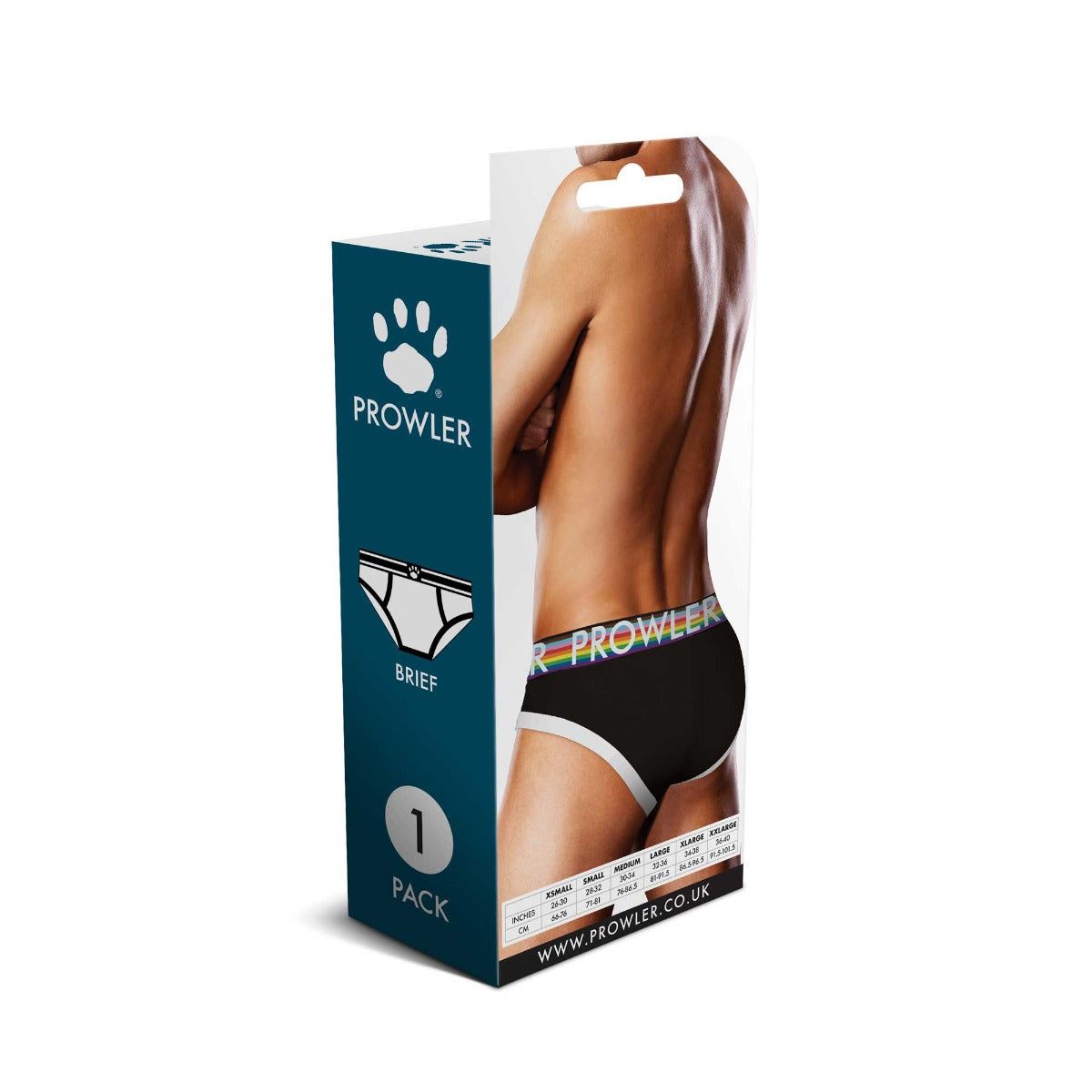 Oversized Paw Brief Black (8075991646447)