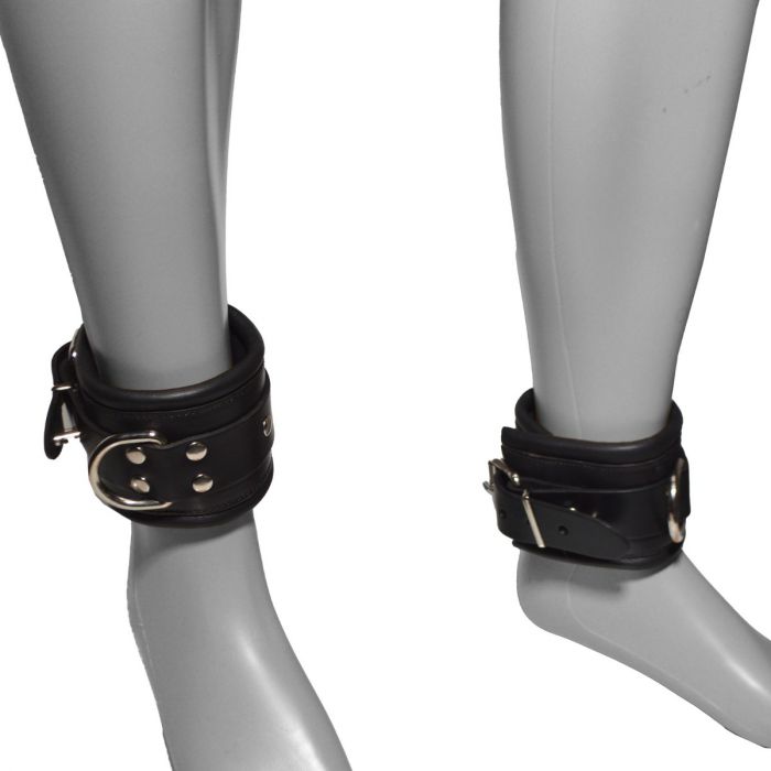 Prowler RED Leather Lockable Ankle Restraints