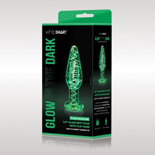 Whipsmart Glow in the Dark Glass Butt Plug