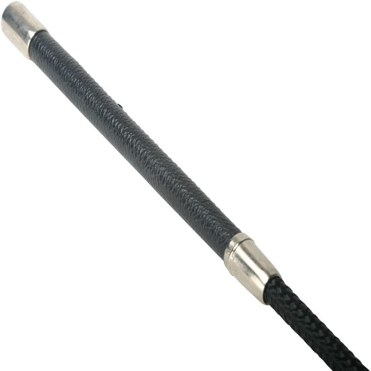 Master Series Red Leather Riding Crop handle close up