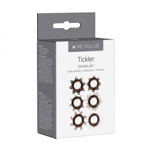 Me You Us Tickler Cock Ring Set packaging front and side