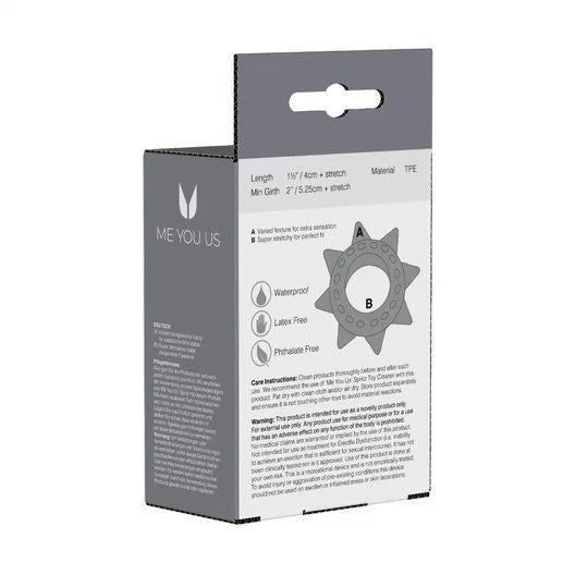 Me You Us Tickler Cock Ring Set packaging rear and side