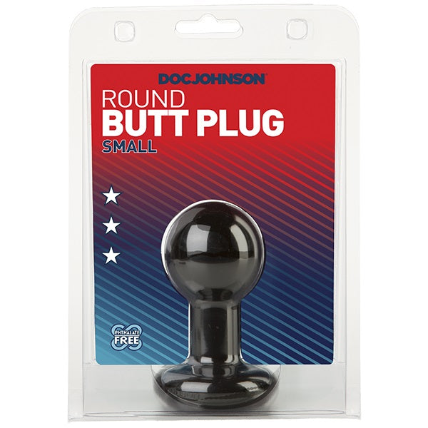 Doc Johnson Round Butt Plug Black Small (8182628090095)