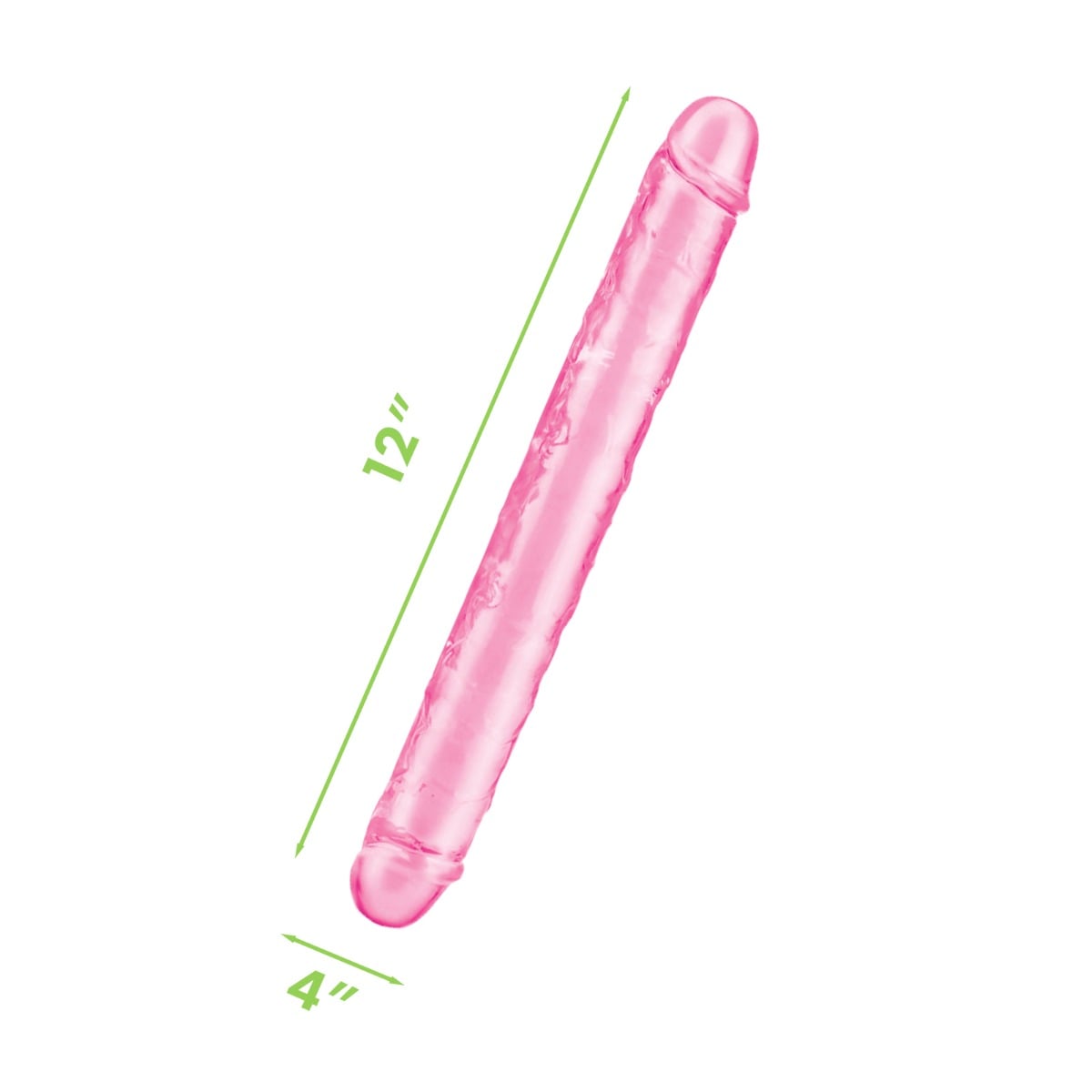 Me You Us Ultra Cock Jelly Double Ended Dildo Pink 12 Inch
