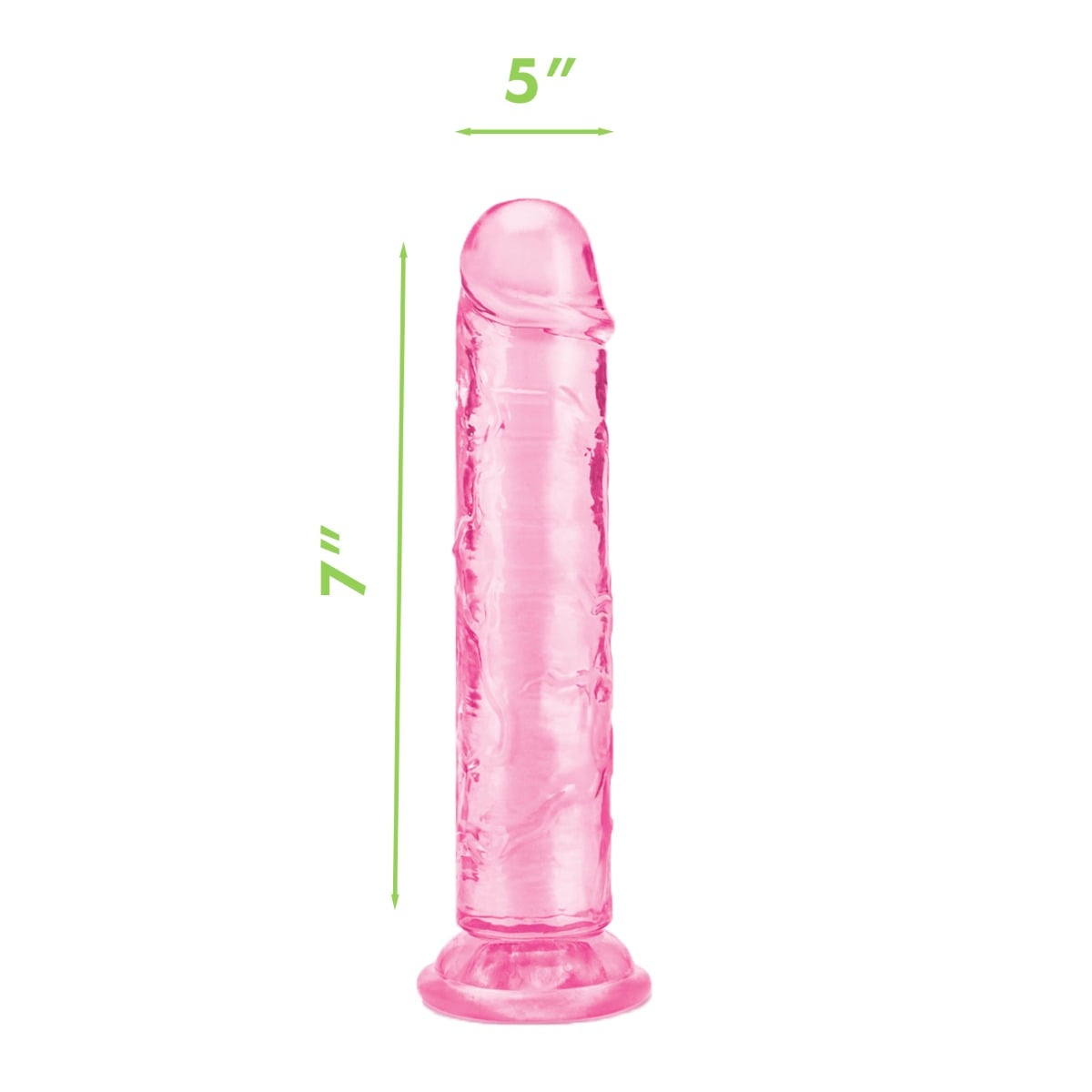 Me You Us Ultra Cock Jelly Dong Pink 7 Inch dimensions