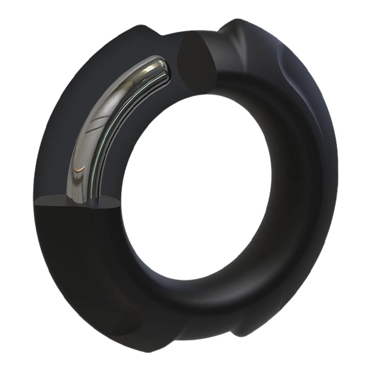 Optimale FlexiSteel Silicone Metal Core Cock Ring 35mm