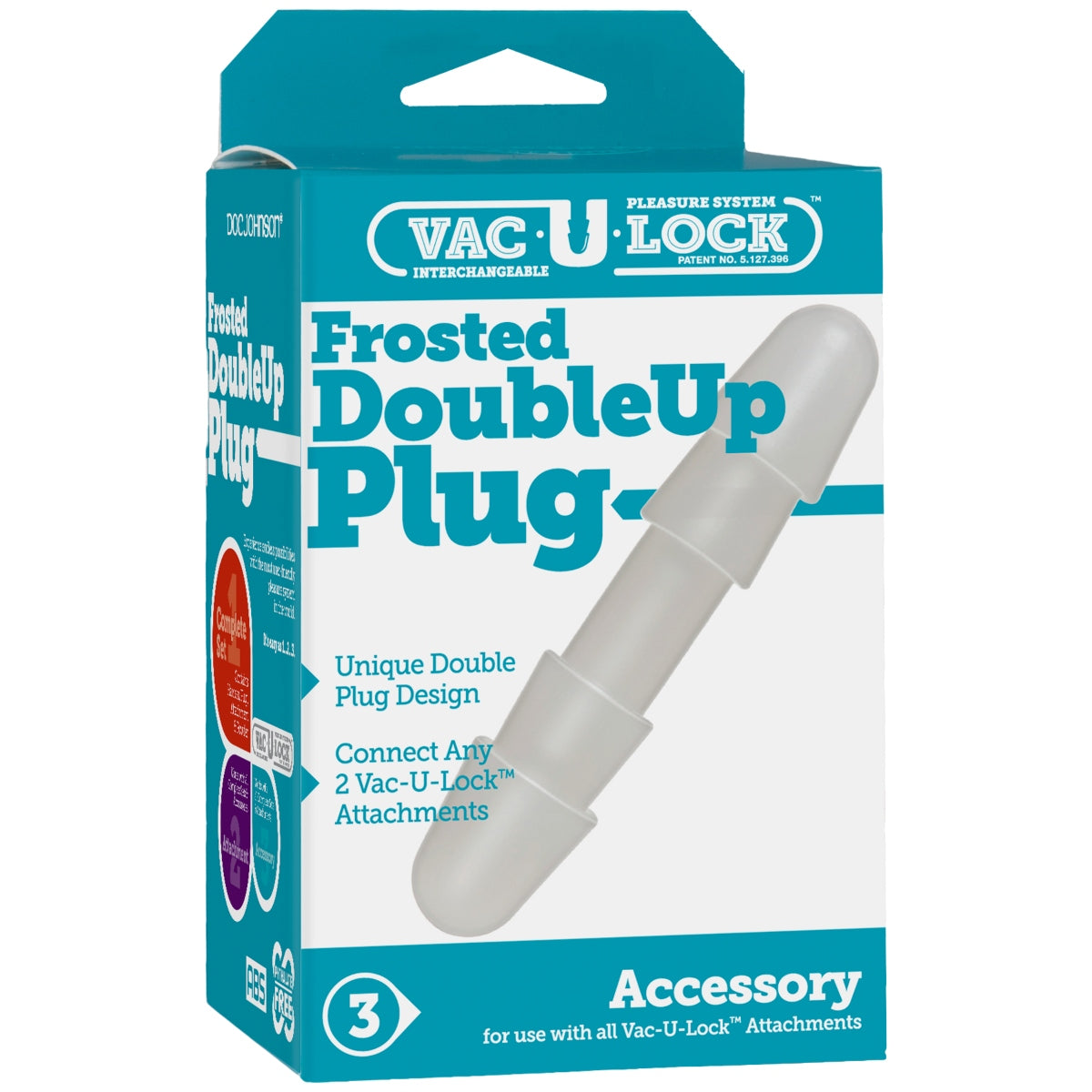 Vac U Lock Frosted Double Up Adaptor Plug